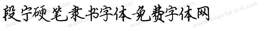 段宁硬笔隶书字体字体转换
