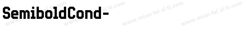 SemiboldCond字体转换