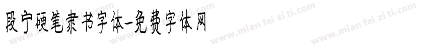 段宁硬笔隶书字体字体转换
