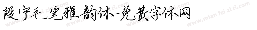 段宁毛笔雅韵体字体转换