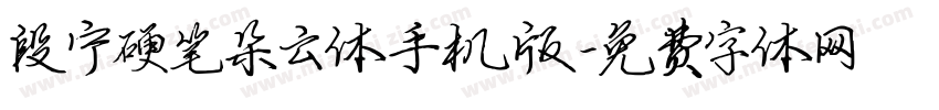 段宁硬笔朵云体手机版字体转换