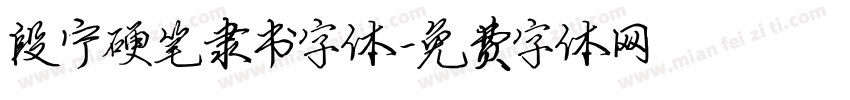 段宁硬笔隶书字体字体转换