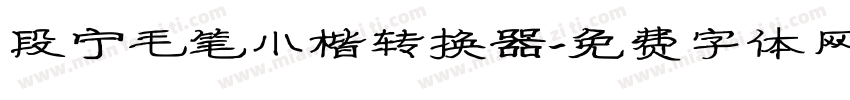 段宁毛笔小楷转换器字体转换