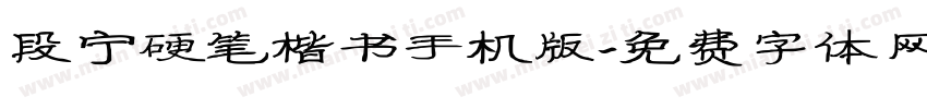 段宁硬笔楷书手机版字体转换