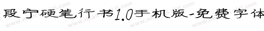 段宁硬笔行书1.0手机版字体转换