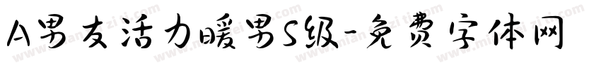 A男友活力暖男S级字体转换