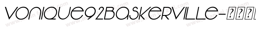 Vonique92Baskerville字体转换