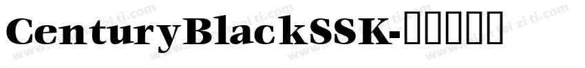 CenturyBlackSSK字体转换