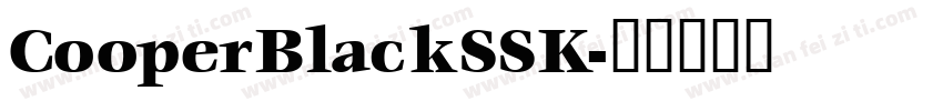 CooperBlackSSK字体转换