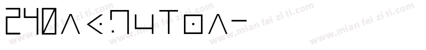 240Regular字体转换