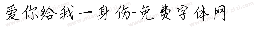 爱你给我一身伤字体转换