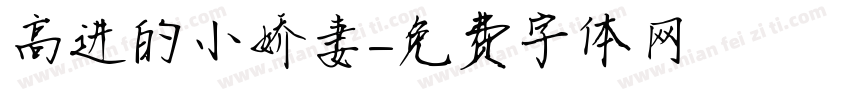 高进的小娇妻字体转换