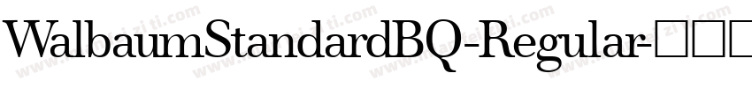 WalbaumStandardBQ-Regular字体转换