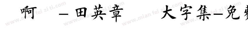 嗡啊吽－田英章楷書大字集字体转换
