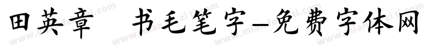 田英章楷书毛笔字字体转换