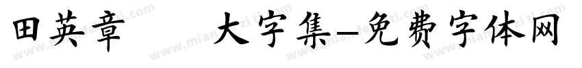 田英章楷書大字集字体转换