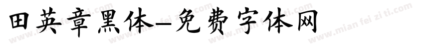 田英章黑体字体转换