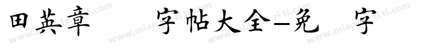 田英章楷书字帖大全字体转换