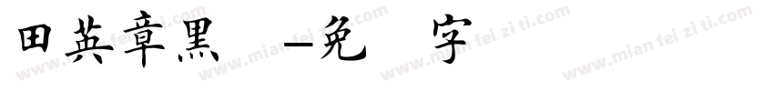 田英章黑体字体转换