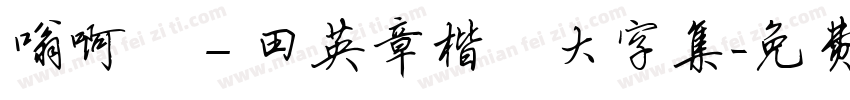 嗡啊吽－田英章楷書大字集字体转换