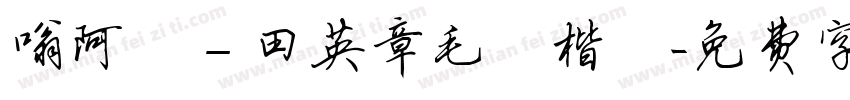 嗡阿吽－田英章毛筆楷書字体转换