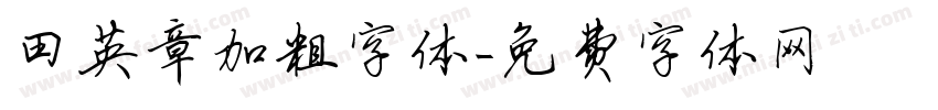田英章加粗字体字体转换