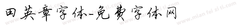 田英章字体字体转换