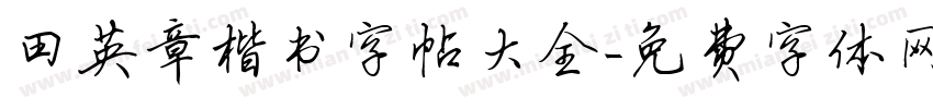 田英章楷书字帖大全字体转换
