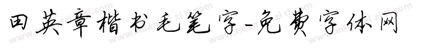 田英章楷书毛笔字字体转换