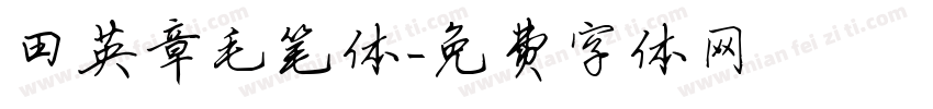 田英章毛笔体字体转换