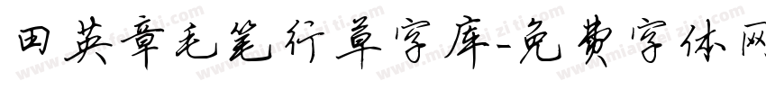 田英章毛笔行草字库字体转换