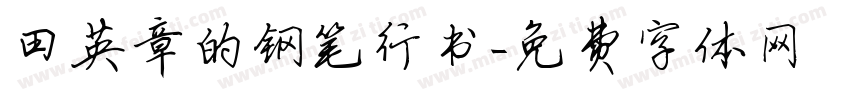 田英章的钢笔行书字体转换