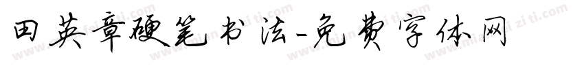 田英章硬笔书法字体转换