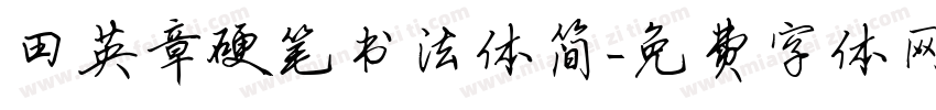 田英章硬笔书法体简字体转换