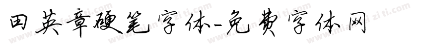 田英章硬笔字体字体转换