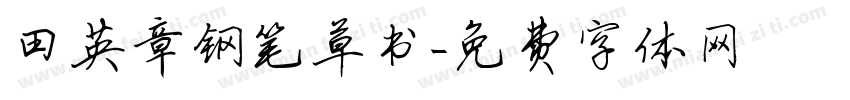 田英章钢笔草书字体转换