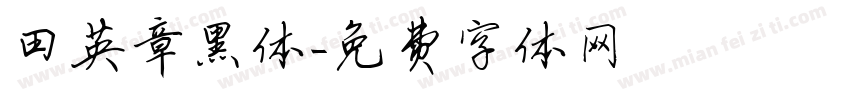 田英章黑体字体转换