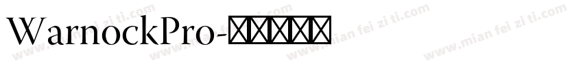 WarnockPro字体转换