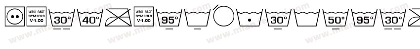 WashCareSymbolsClassicM54字体转换