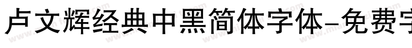 卢文辉经典中黑简体字体字体转换