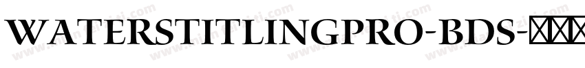 WatersTitlingPro-BdS字体转换