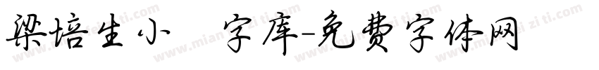 梁培生小爨字库字体转换