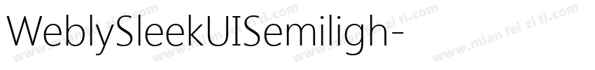 WeblySleekUISemiligh字体转换