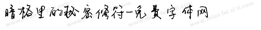 暗格里的秘密修符字体转换