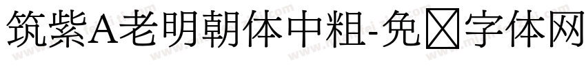 筑紫A老明朝体中粗字体转换