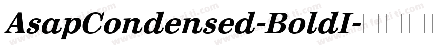 AsapCondensed-BoldI字体转换