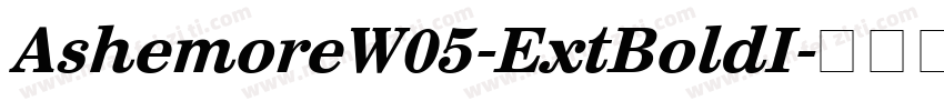 AshemoreW05-ExtBoldI字体转换
