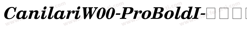 CanilariW00-ProBoldI字体转换