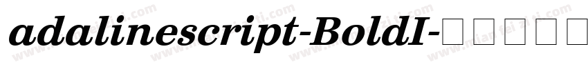 adalinescript-BoldI字体转换