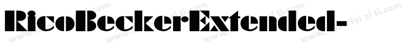 RicoBeckerExtended字体转换